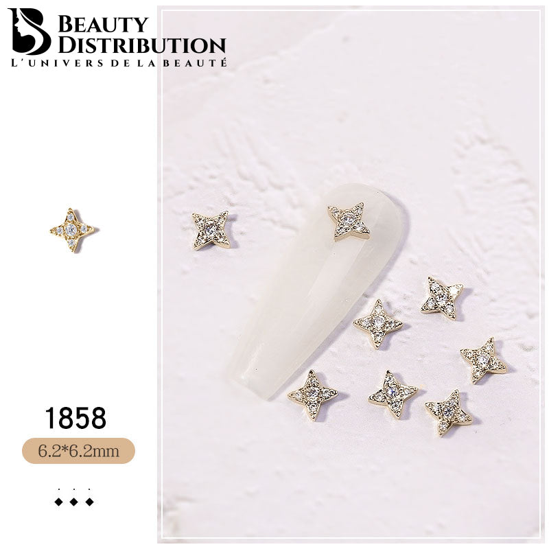 3 Bijoux pour ongles à strass 1858