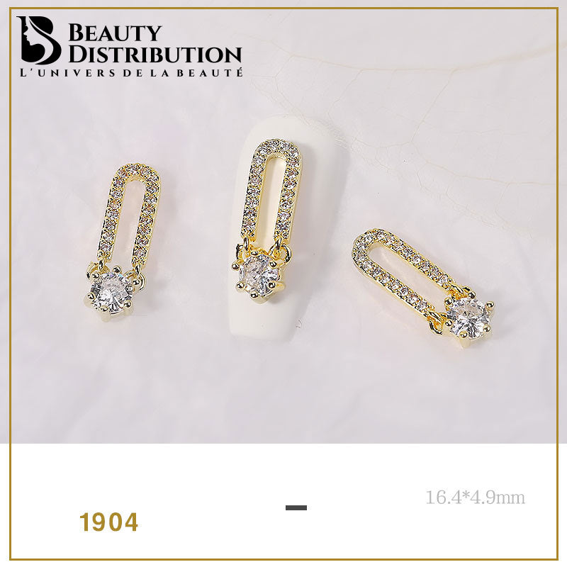 3 Bijoux pour ongles à strass 1904