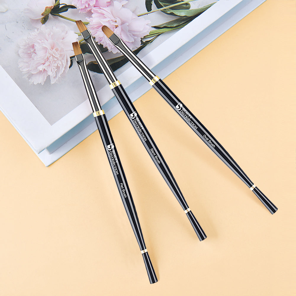 Kit de Pinceaux Nail Art Black Fish - 12 pièces