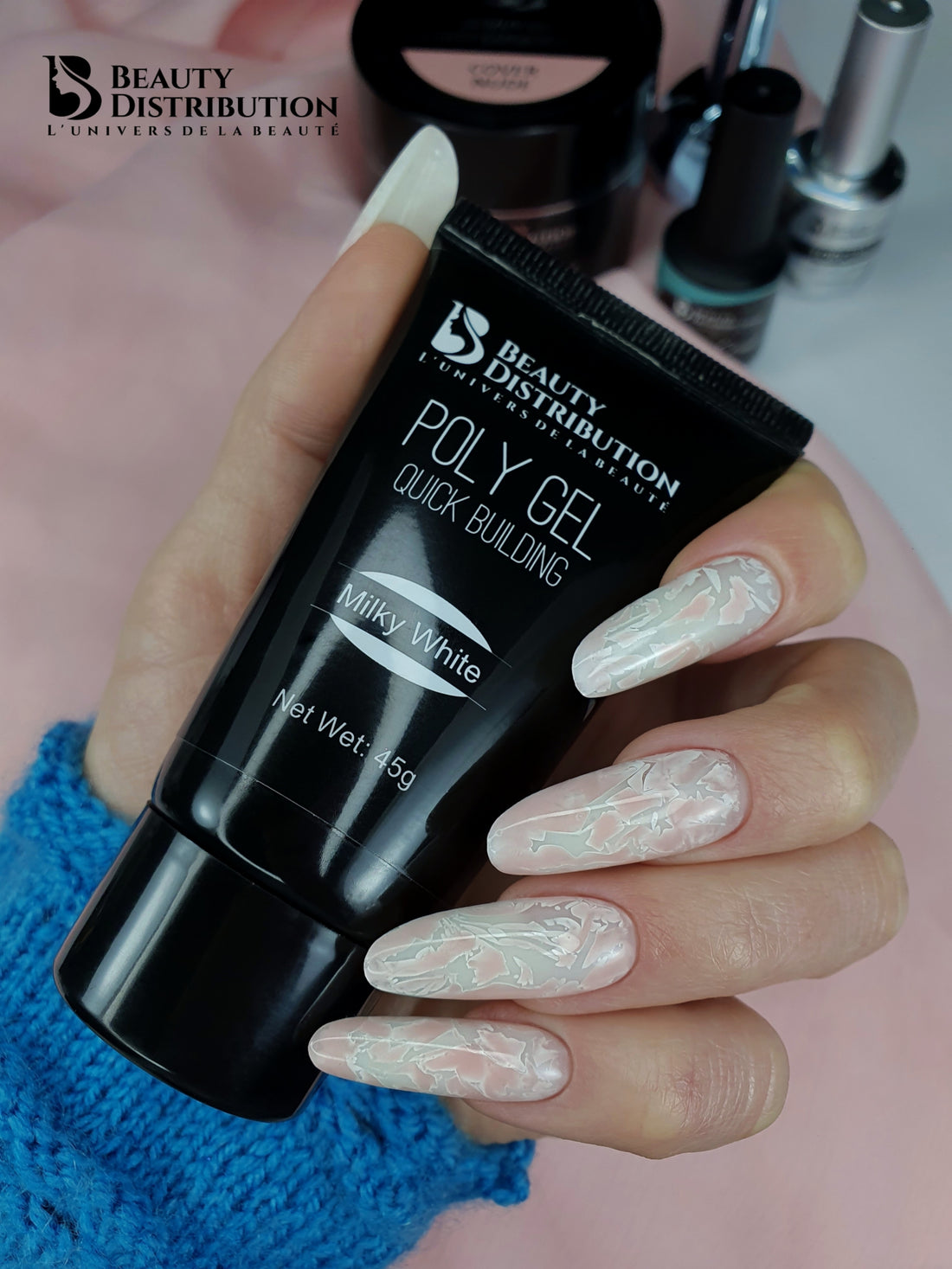 Polygel Milky White – L’Éclat Blanc Laiteux pour des Ongles Sophistiqués
