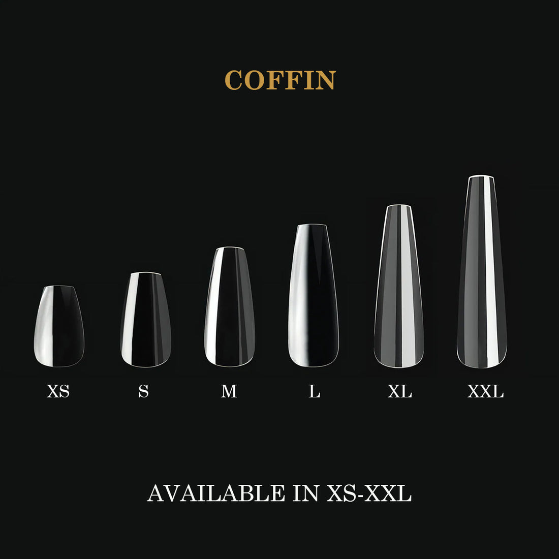 Capsules Prémium Ongles Gel Coffin Long Courbure Prononcée - Kit Pro 600 pcs Gel X