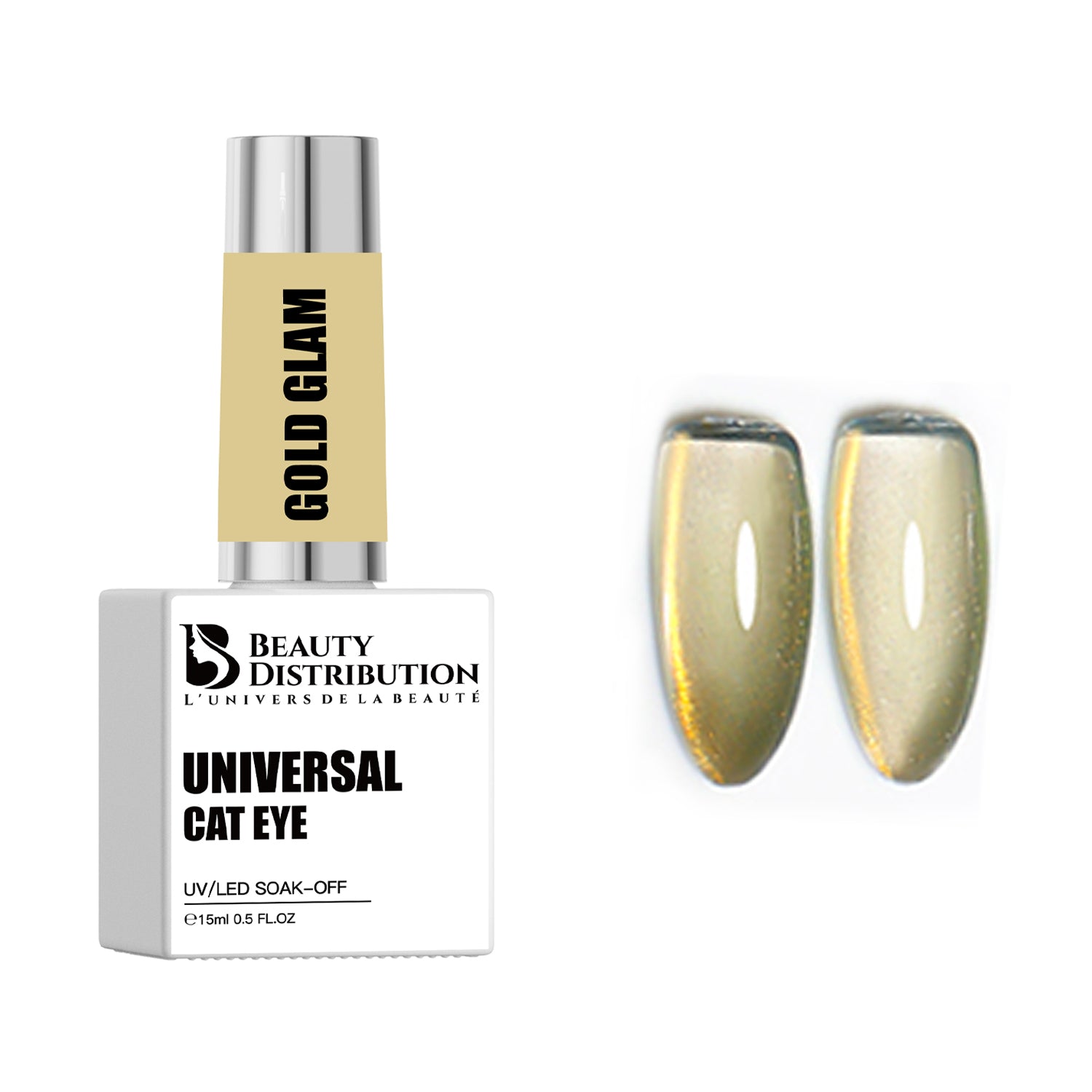 Gel Polish Cat Eye Gold Glam 15 ml
