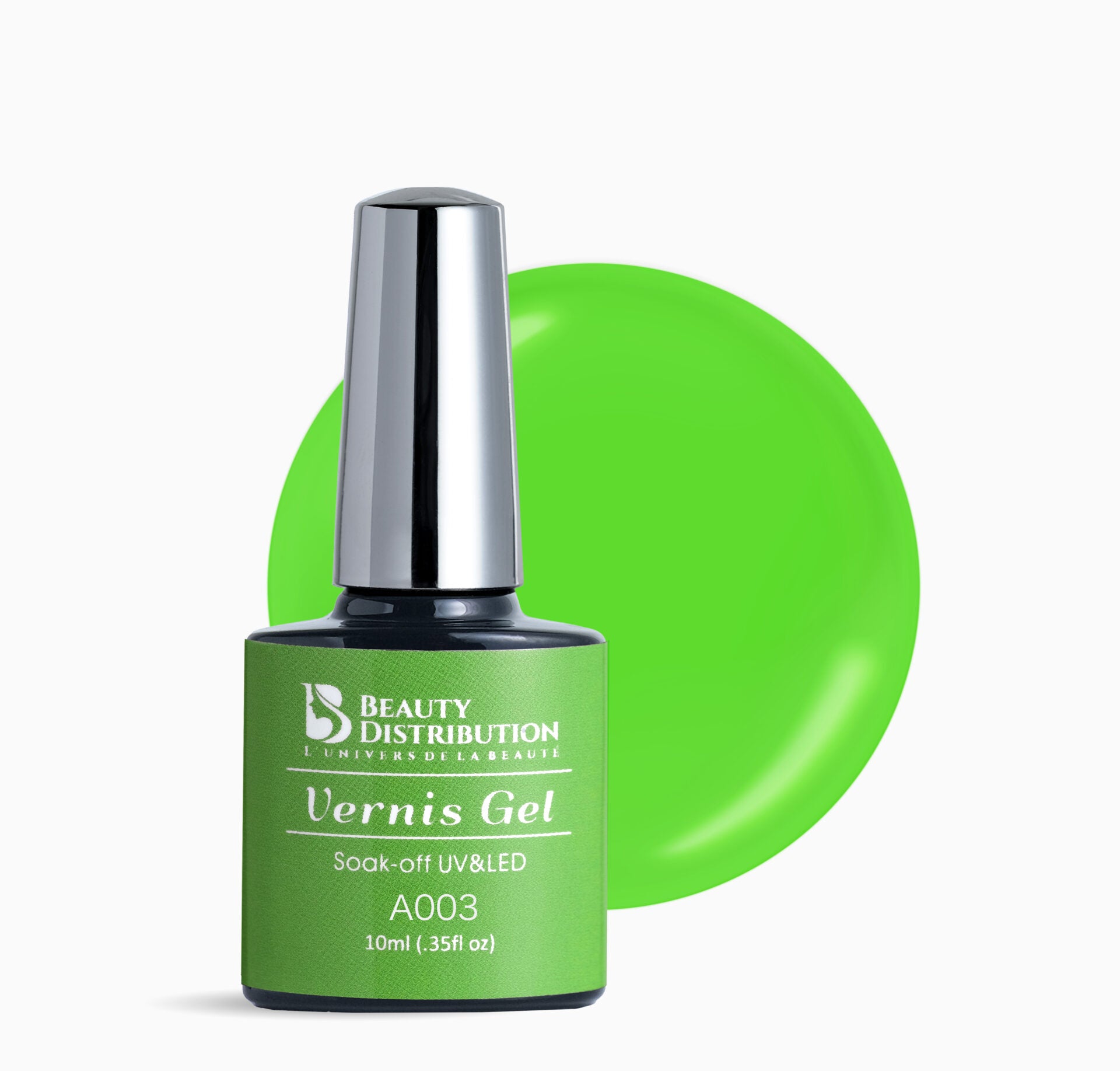Vernis Semi-Permanent Beauty Distribution A003 Vert Éclatant