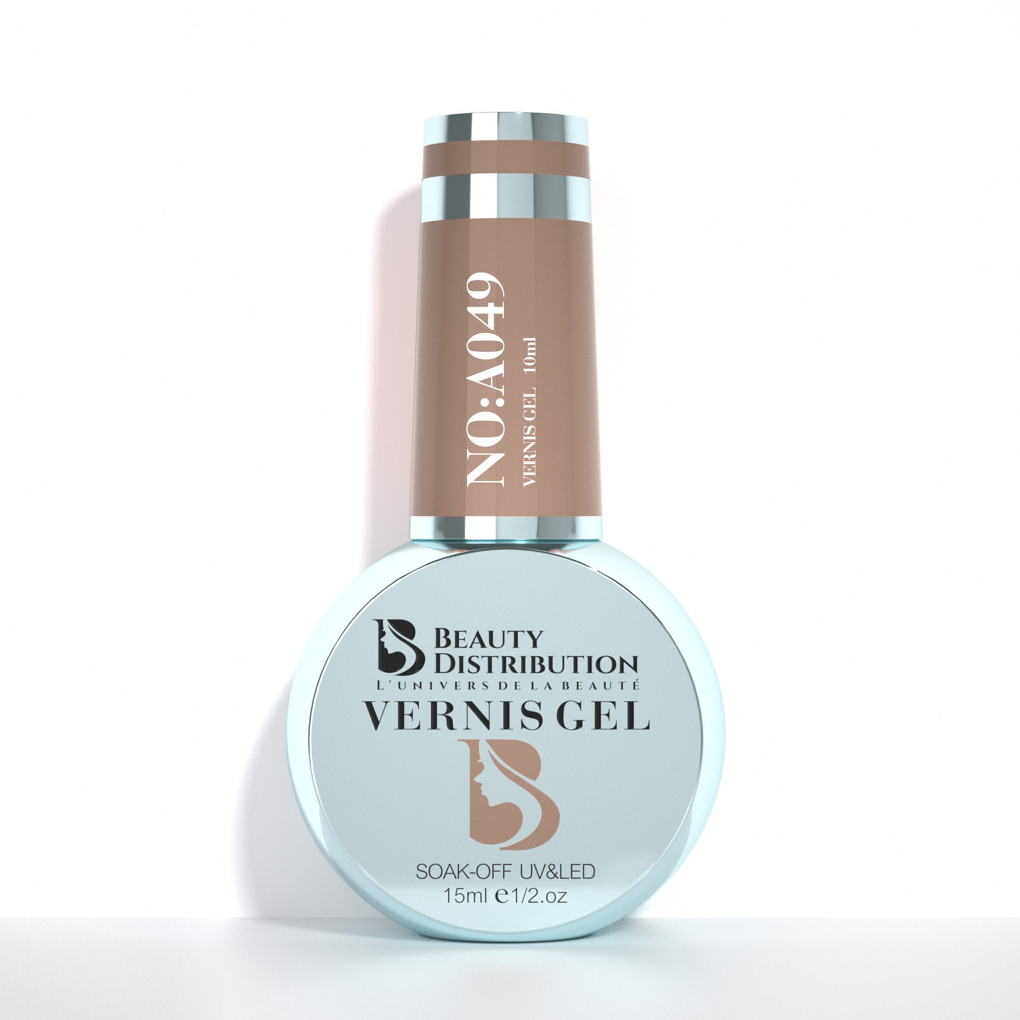 Vernis Semi-Permanent Gel UV/LED - Teinte A049 Marron Caramel