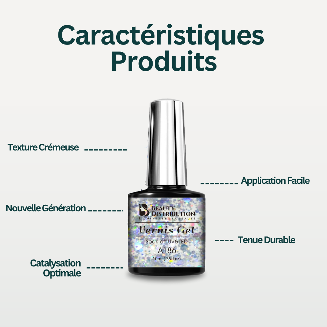 Gel Polish Fiesta Glitz A186