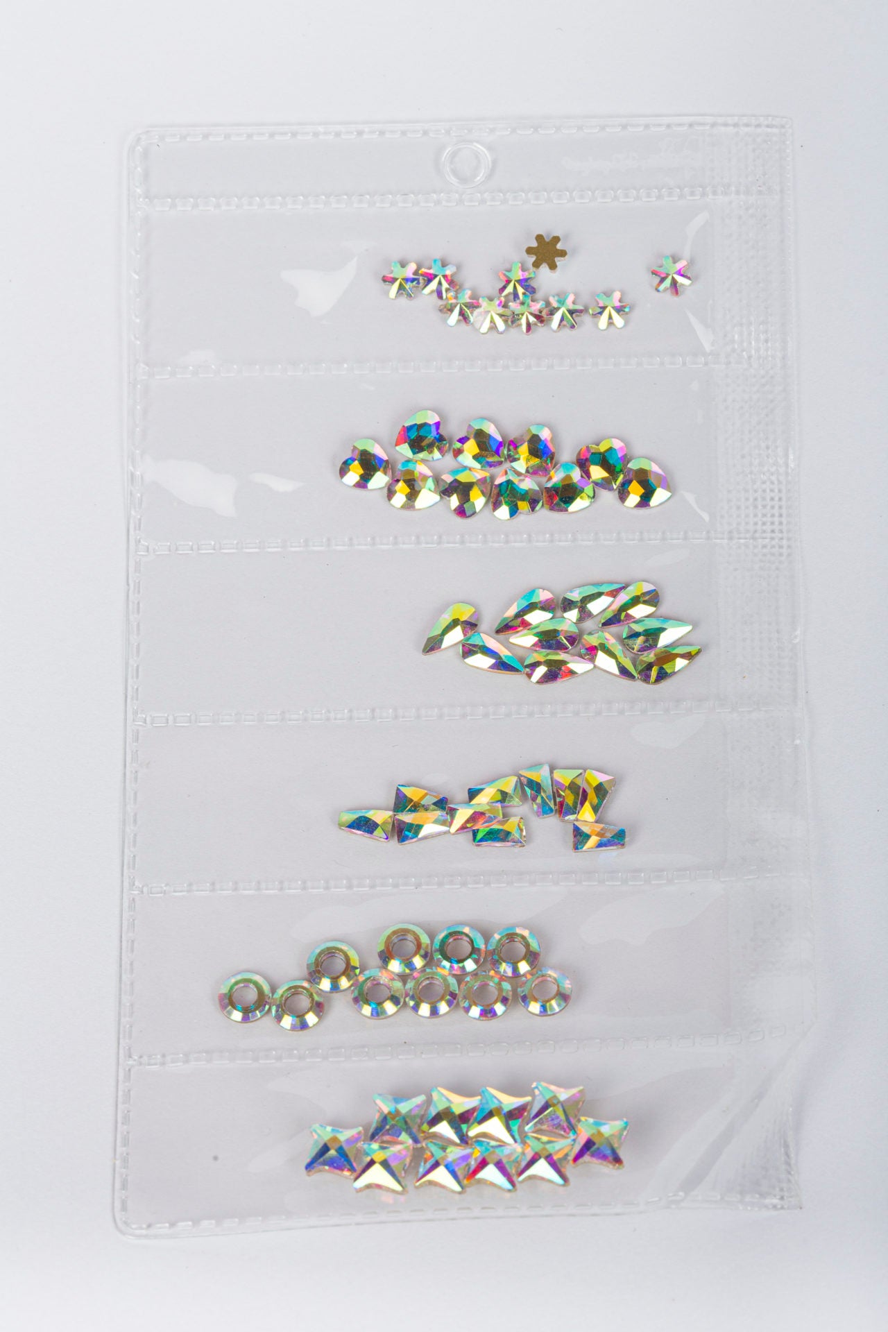 Strass para decoración de uñas: mezcla holográfica