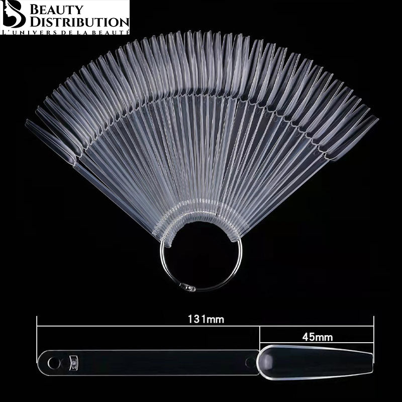 Nuancier éventail à ongle transparent coffin