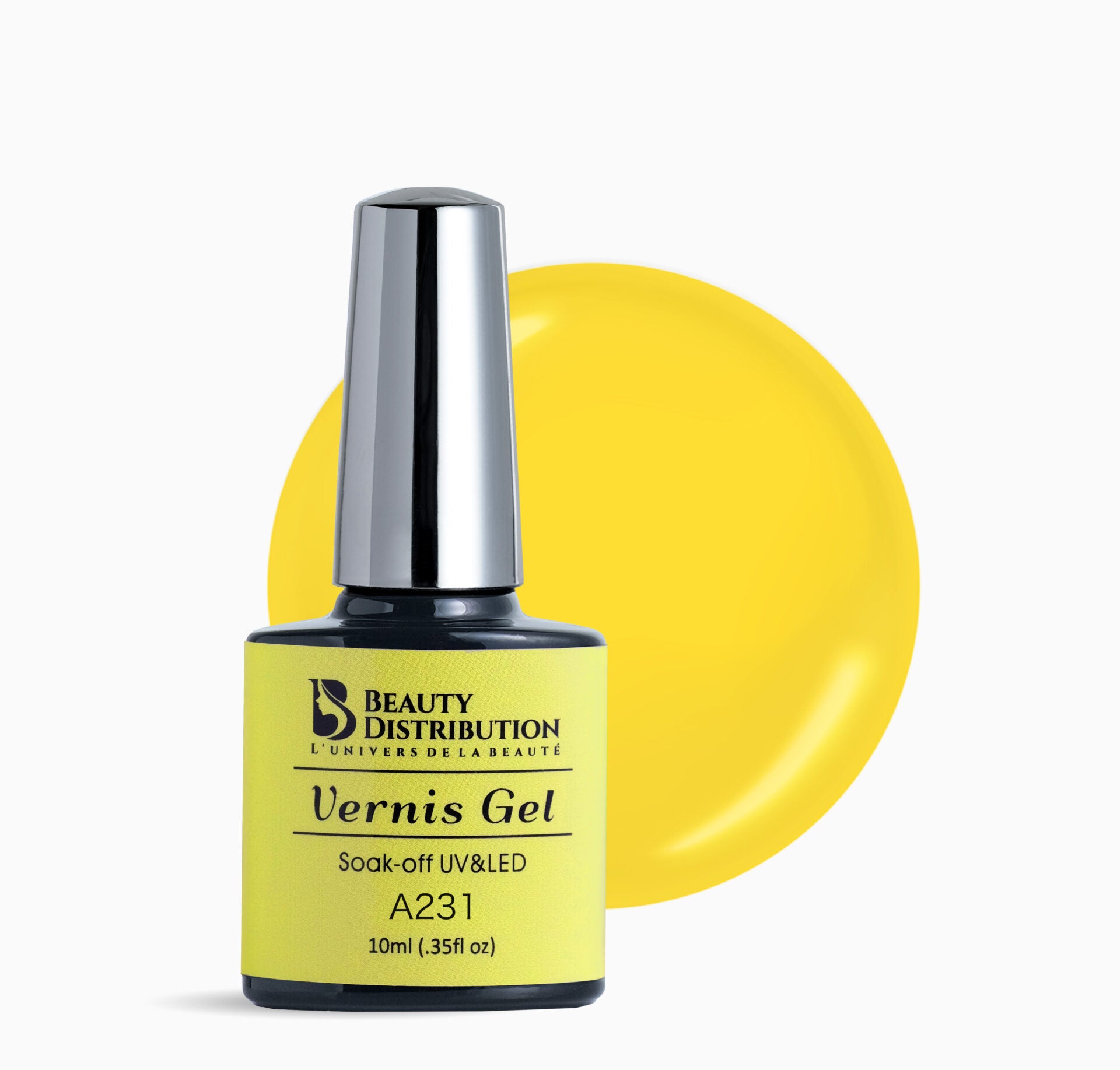 Vernis Semi-Permanent UV/LED A231 - Jaune Solaire Vibrant