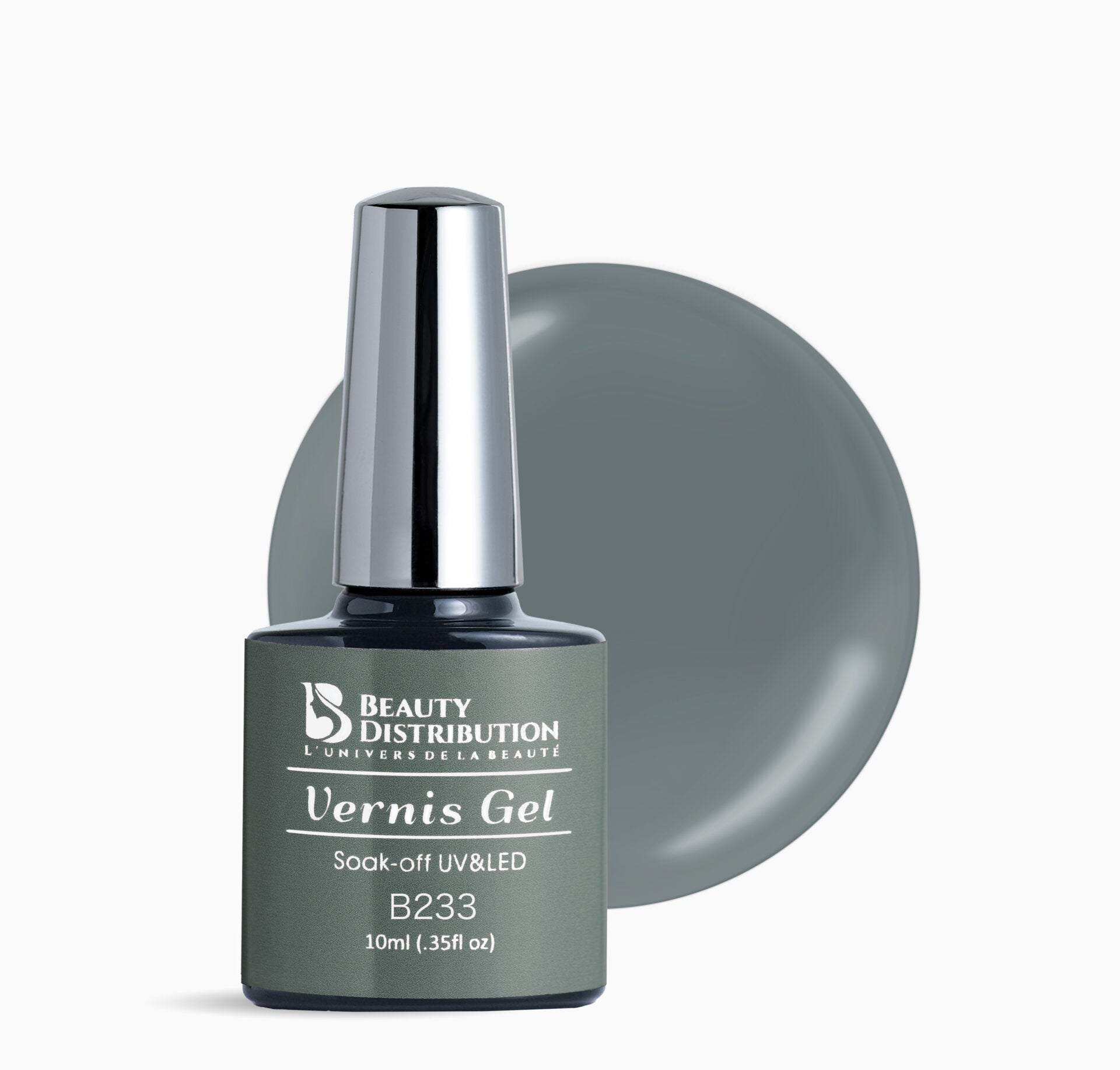 Vernis Semi-Permanent UV/LED B233 Gris Anthracite Beauty Distribution