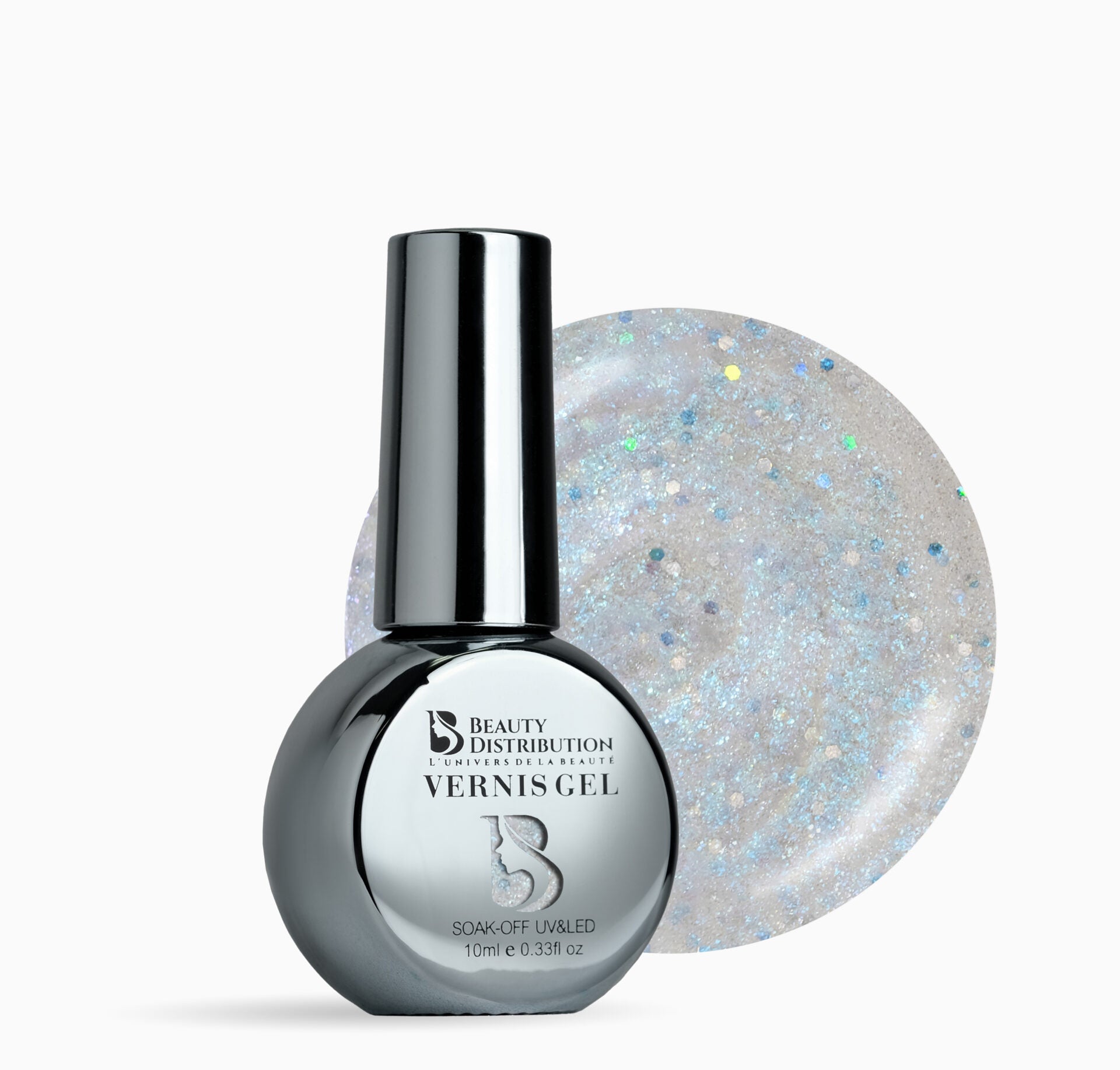 Gel Polish Holographic Snow B581