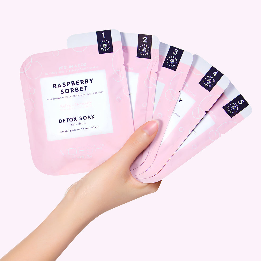 Pedi in a box Voesh - O2 Fizz Raspberry Sorbet