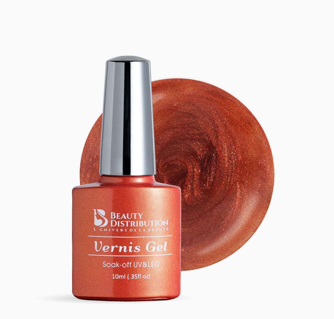 Vernis Semi-Permanent D092 – Bronze Solaire Scintillant
