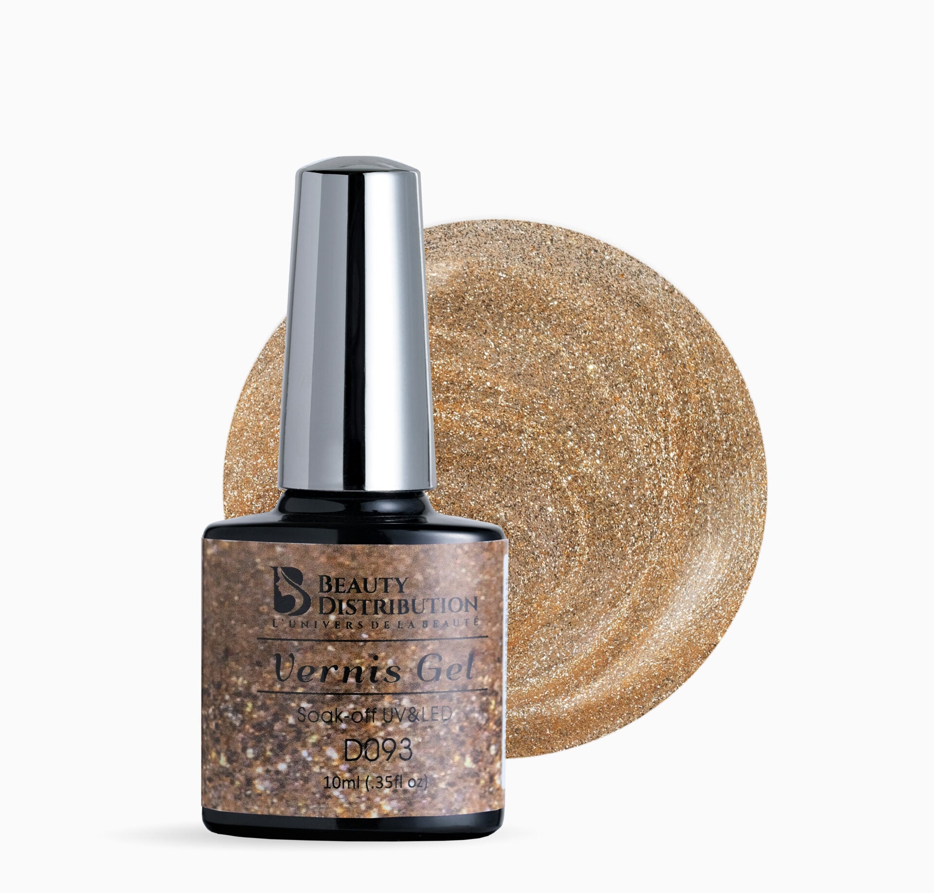Esmalte en gel Road Trip Golden Glitz D093