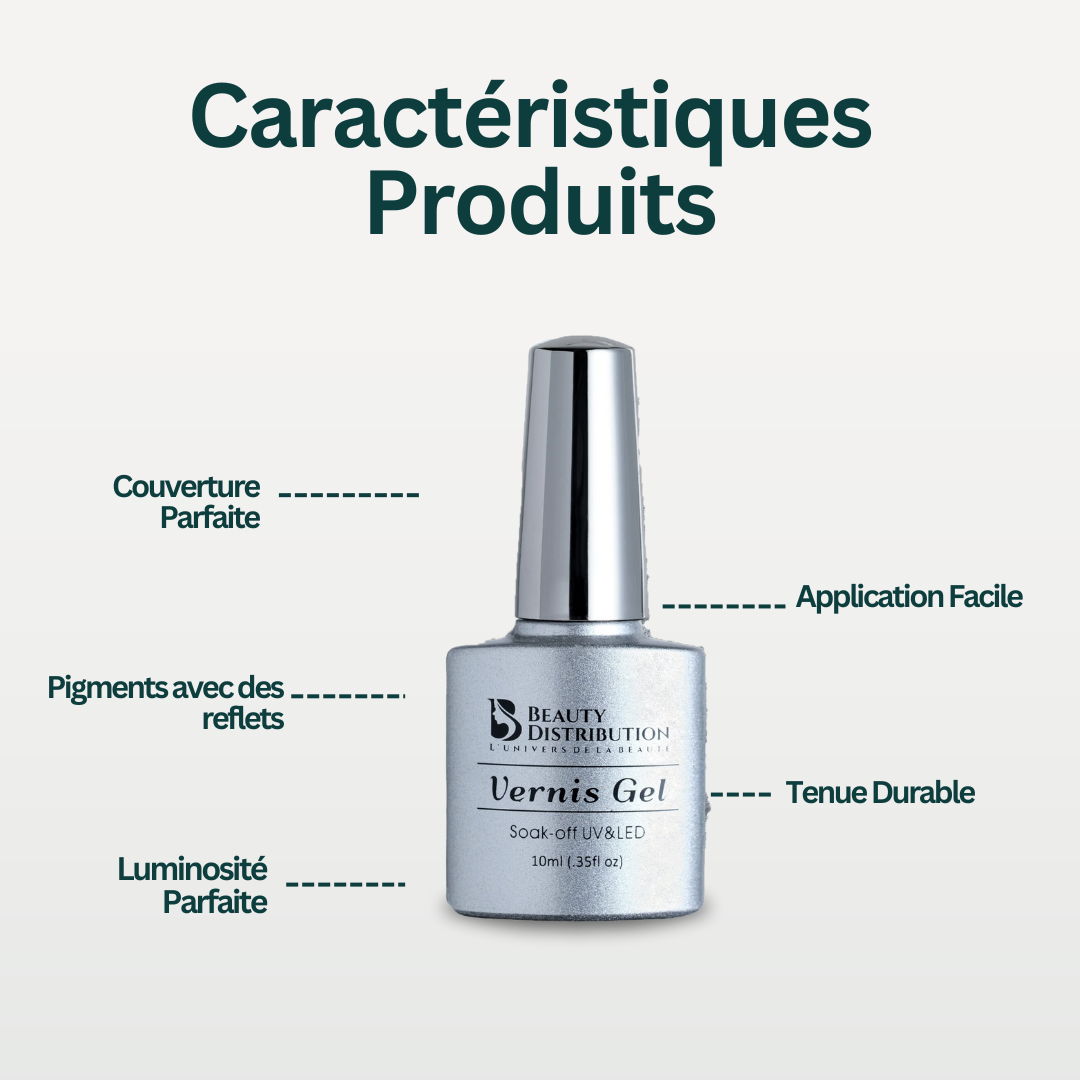 Gel Polish Platinium Silver Nacré D094