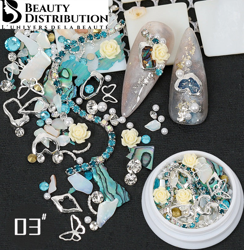Mix Nail Art Bijoux Strass Pierres Mélange,Paillettes,Perles 03