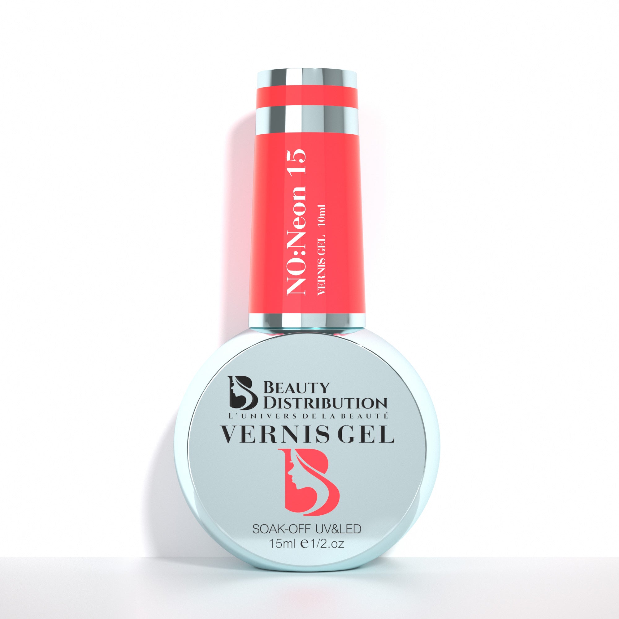 Esmalte en gel Plata Naranja Neón 15