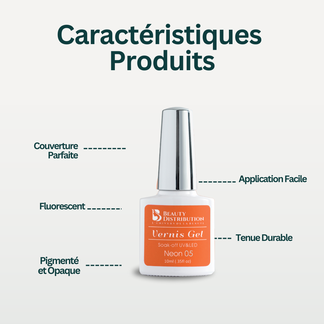 Gel Polish Orange Blaze Néon 05