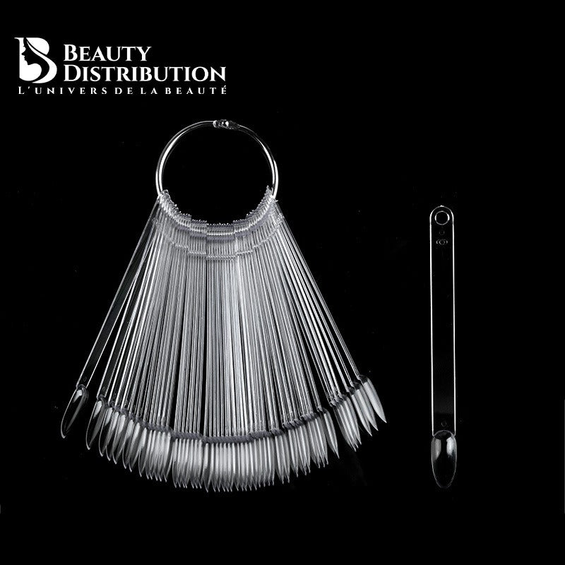 Présentoir nuancier forme ovale clear