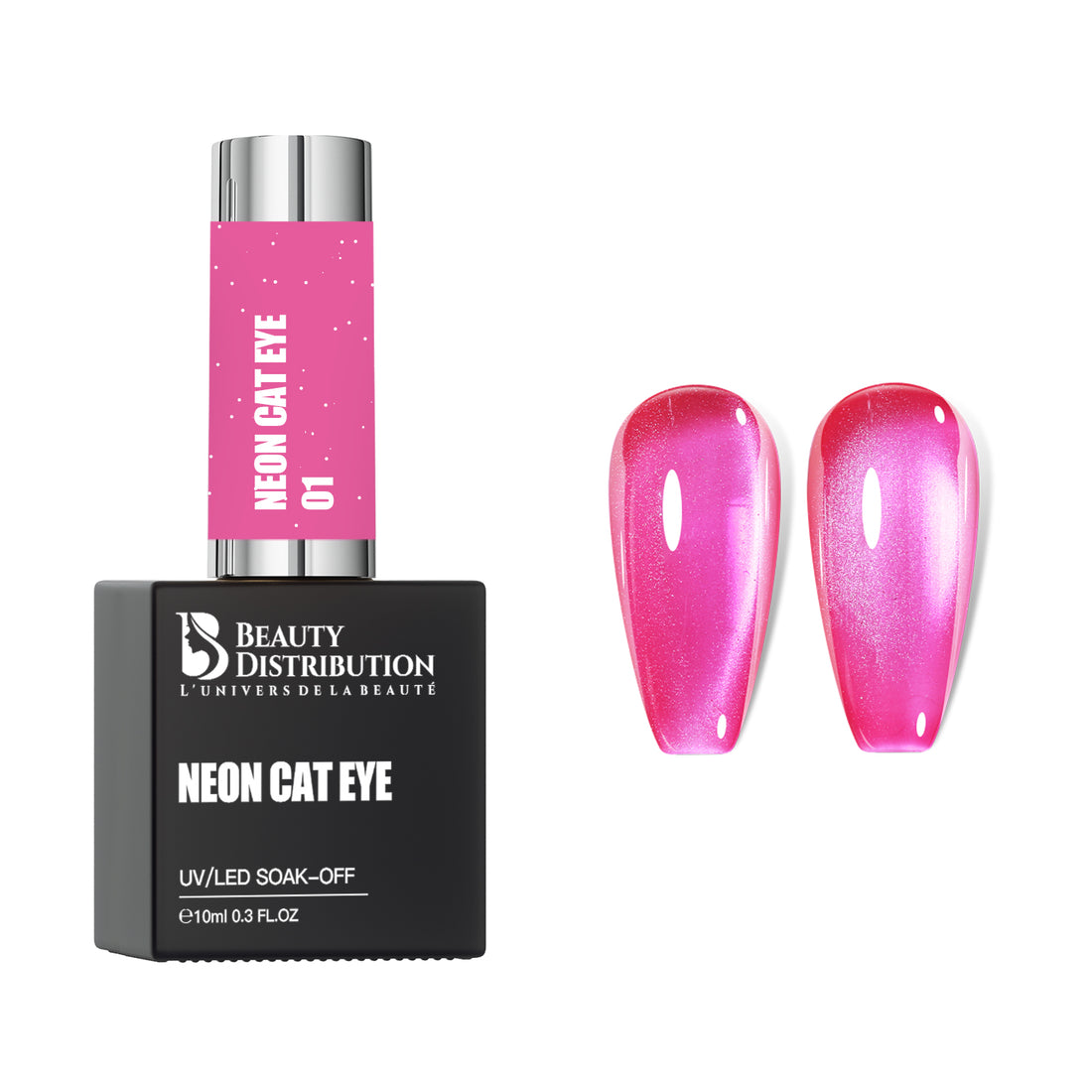 Vernis Semi-Permanent Neon Cat Eye – 01