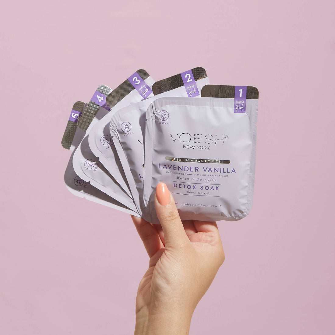 Pedi in a box Voesh - O2 Fizz 5 step Lavender Vanilla