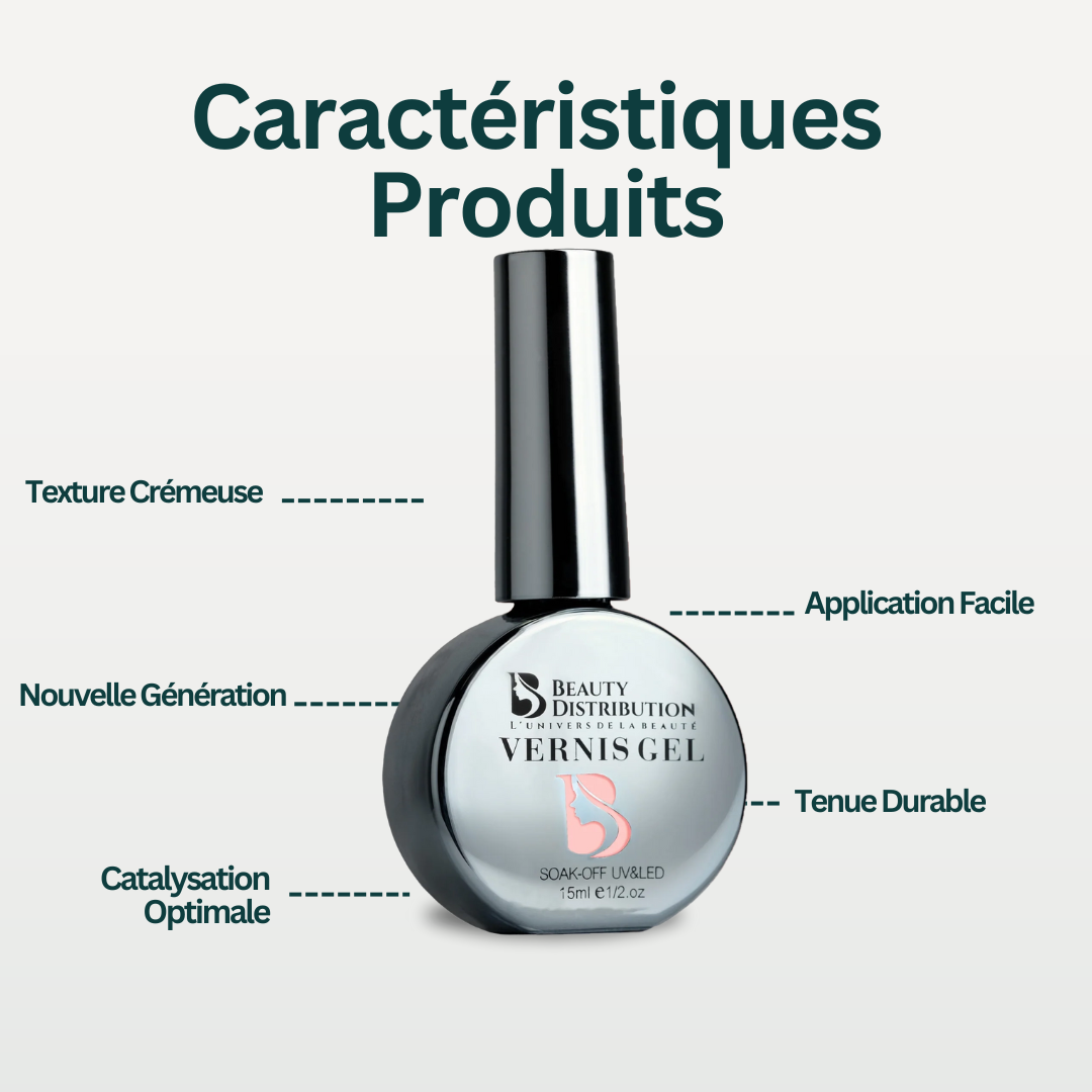 Esmalte en gel colorete beige plateado B411