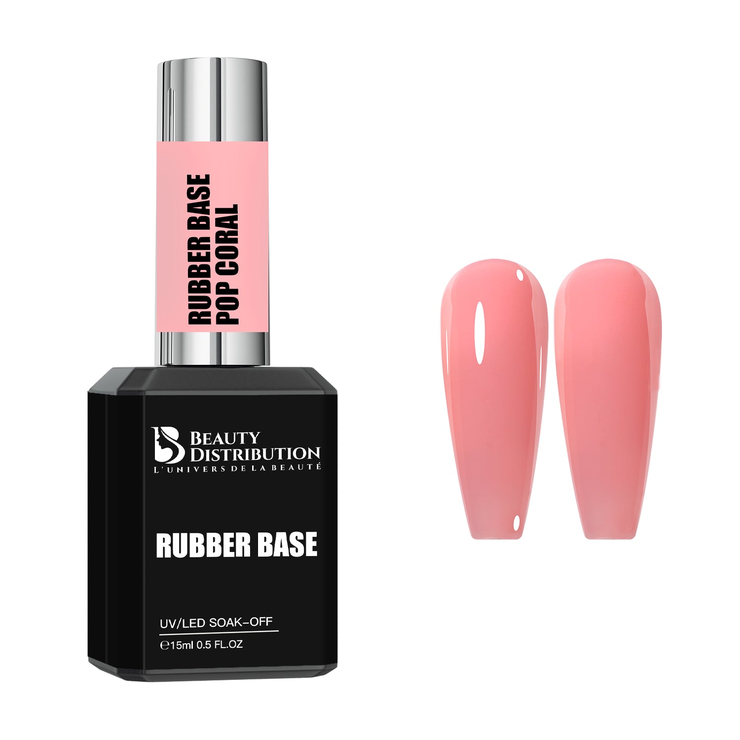Rubber Base Pop Coral 15ml Sans HEMA ni TPO
