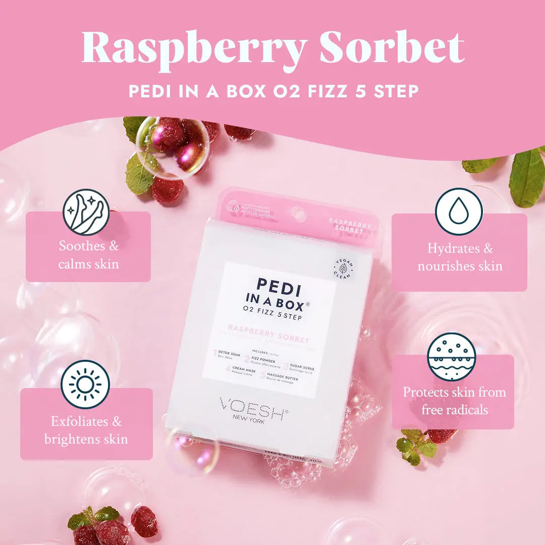 Pedi in a box Voesh - O2 Fizz Raspberry Sorbet - Beauty Distribution