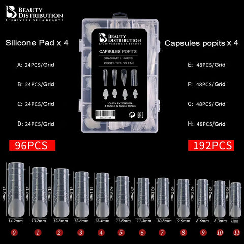 Popits Dual Forms  Kit Expert 192 pcs  Architecture & Rapidité Beauty Distribution