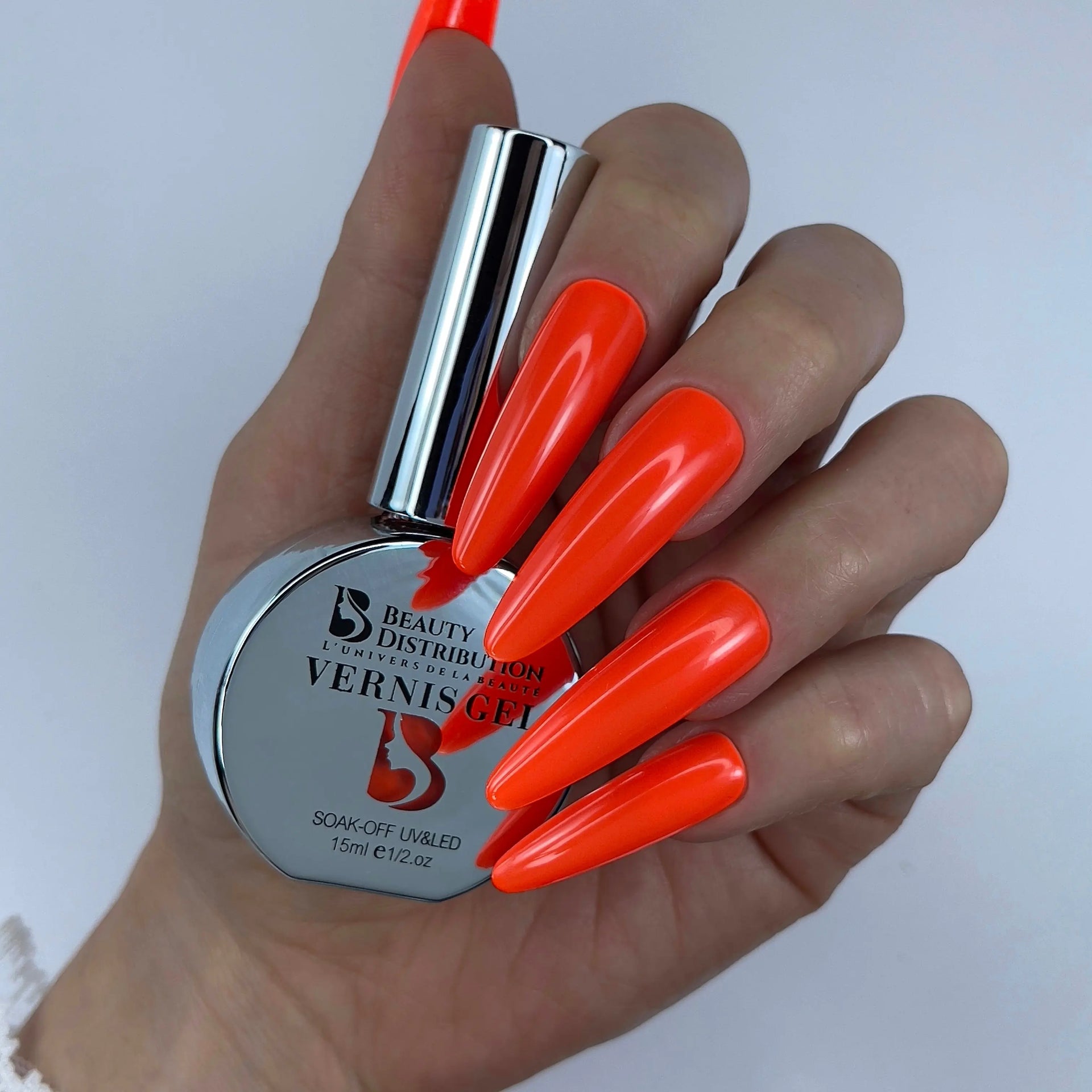 Vernis Semi-Permanent Orange Néon XP0926 – Haute Pigmentation – 15ml Beauty Distribution