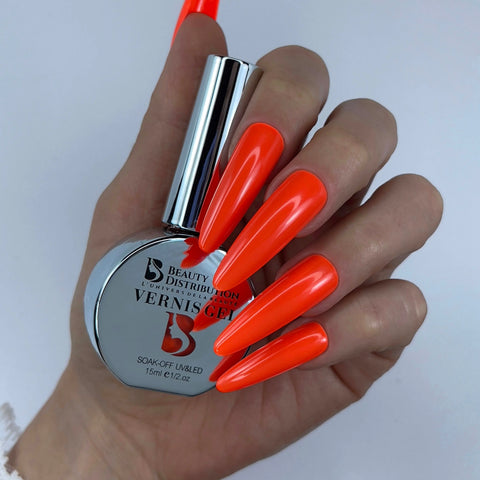 Vernis Semi-Permanent Orange Néon XP0926 – Haute Pigmentation – 15ml Beauty Distribution