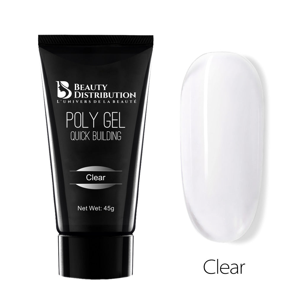 Polygel Clear – L'Indispensable Translucide pour des Extensions Cristal