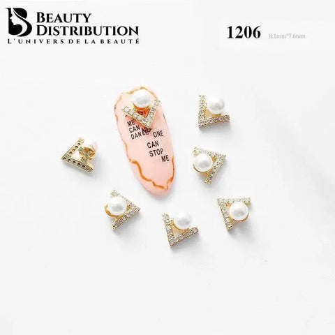 3 Bijoux pour ongles à strass 1206 Beauty Distribution