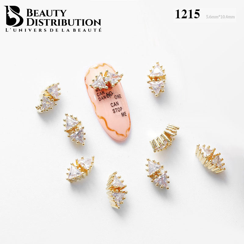 3 Bijoux pour ongles à strass 1215