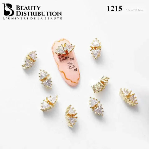 3 Bijoux pour ongles à strass 1215 Beauty Distribution