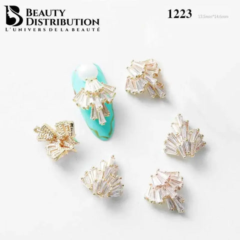 3 Bijoux pour ongles à strass 1223 Beauty Distribution