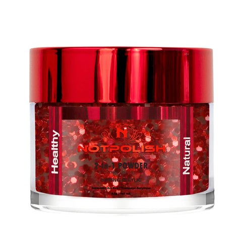 Poudre acrylique NotPolish OG 135 – Rouge rubis pailleté