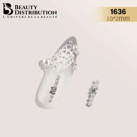 3 Bijoux pour ongles à strass 1636 Beauty Distribution