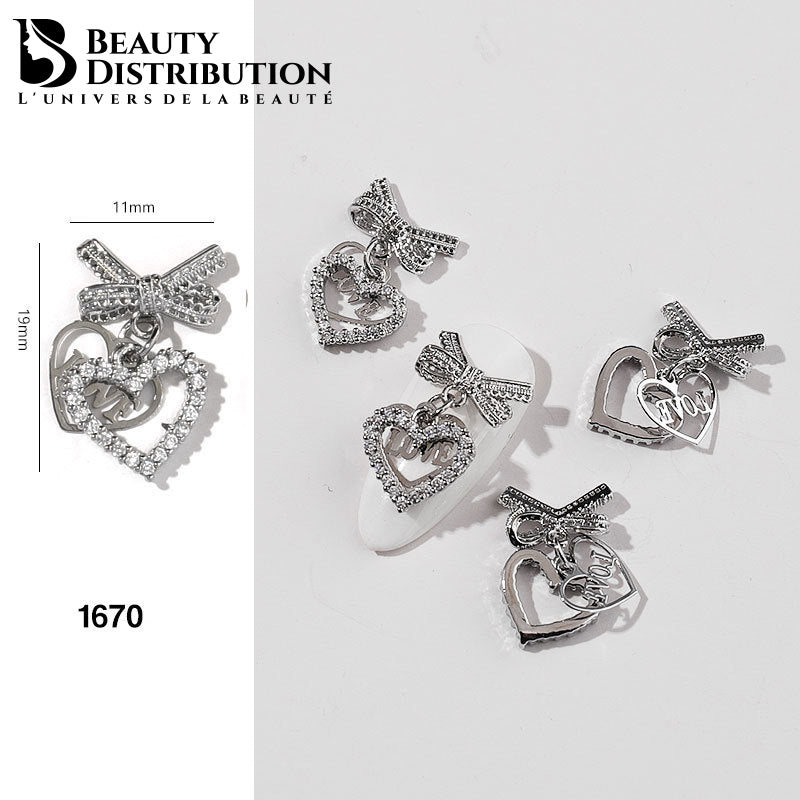 3 Bijoux pour ongles à strass 1670