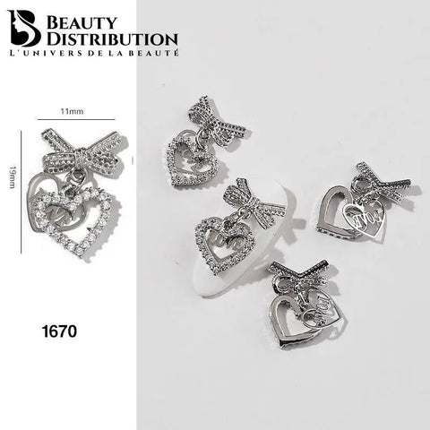 3 Bijoux pour ongles à strass 1670 Beauty Distribution