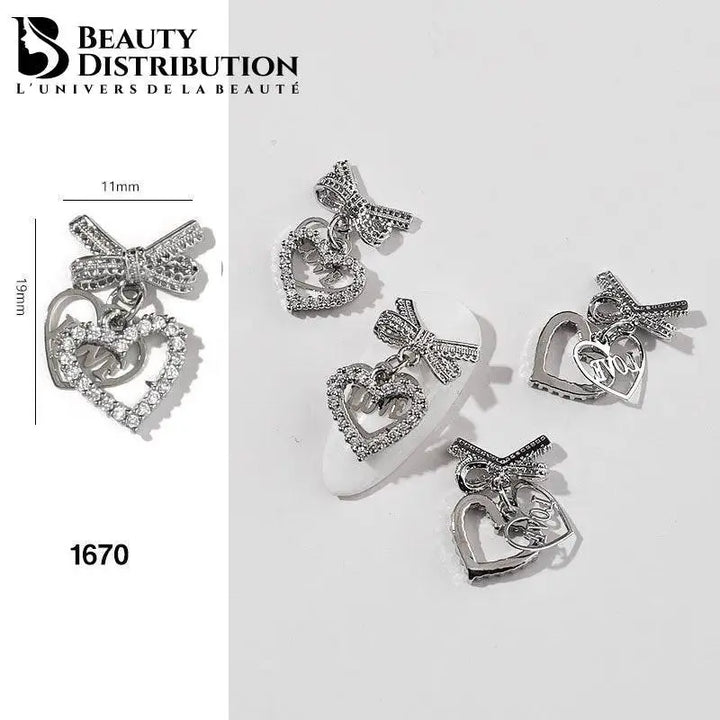 3 Bijoux pour ongles à strass 1670 Beauty Distribution