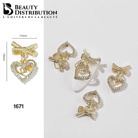 3 Bijoux pour ongles à strass 1671 Beauty Distribution