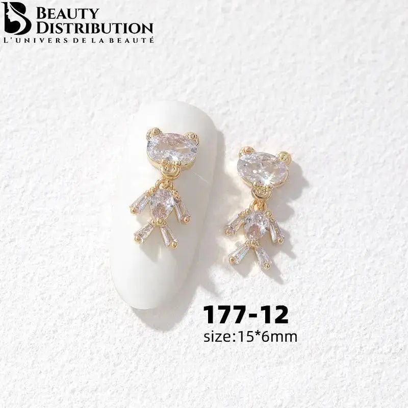 3 Bijoux pour ongles à strass 177-12 Beauty Distribution