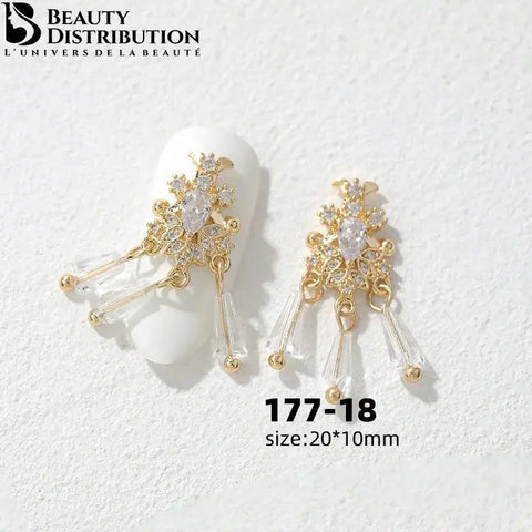 3 Bijoux pour ongles à strass 177-18 Beauty Distribution