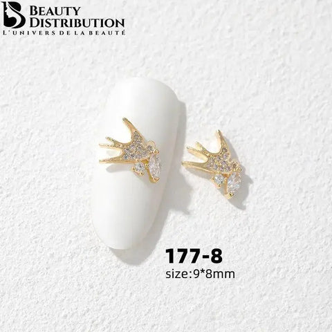 3 Bijoux pour ongles à strass 177-8 Beauty Distribution