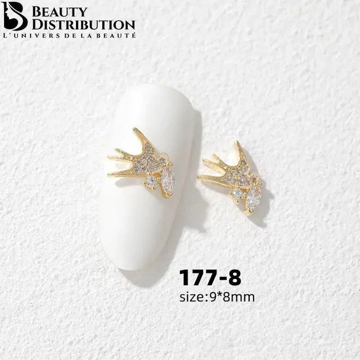 3 Bijoux pour ongles à strass 177-8 Beauty Distribution
