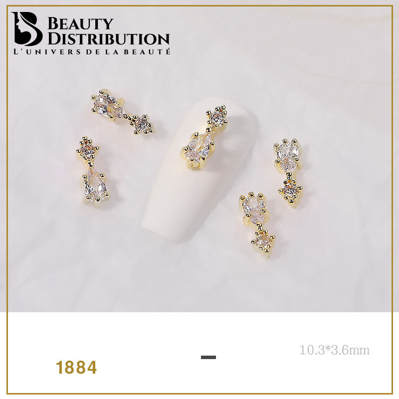 Bijoux pour ongles à strass 1884