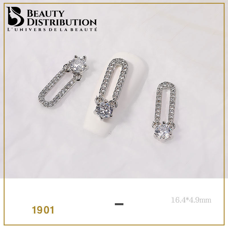 Joyería de uñas con diamantes de imitación 1901