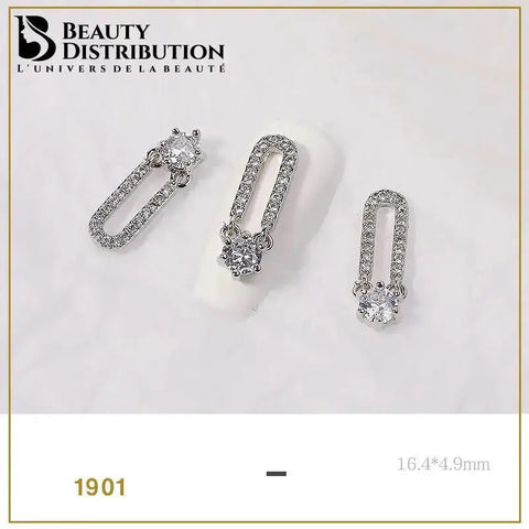 3 Bijoux pour ongles à strass 1901 Beauty Distribution