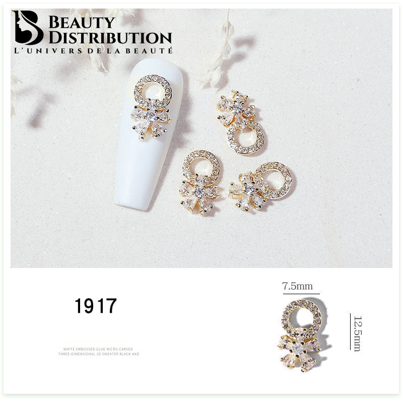 Joyería de uñas con diamantes de imitación 1917