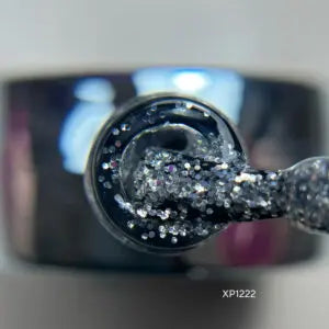 Vernis Semi-Permanent XP1222 – Argent Scintillant Glitter Beauty Distribution